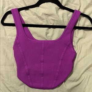 aritzia crop sculpt knit bustier top (never worn)